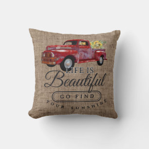 Coussin Rustic Truck Life est belle décoration de maison