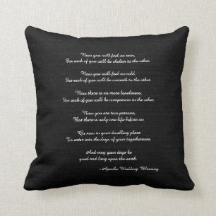 Coussin Rustique Apache Bénédiction Mariage Carré cadeau