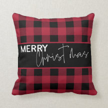 Rustique Buffalo Plaid Joyeux Noël Script moderne