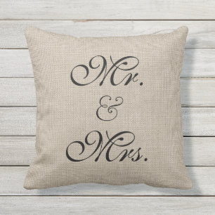 Coussin rustique de Tableau d'amoureux - extérieur