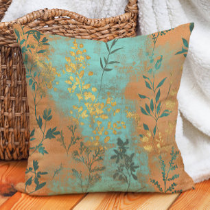 Coussin Rustique Sud-Ouest Boho Chic Terracotta Turquoise