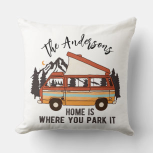 Coussin RV Camping Tent Trailer Home est l'endroit où vous