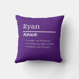 Coussin Ryan, Définition de prénom personnalisé garçon
