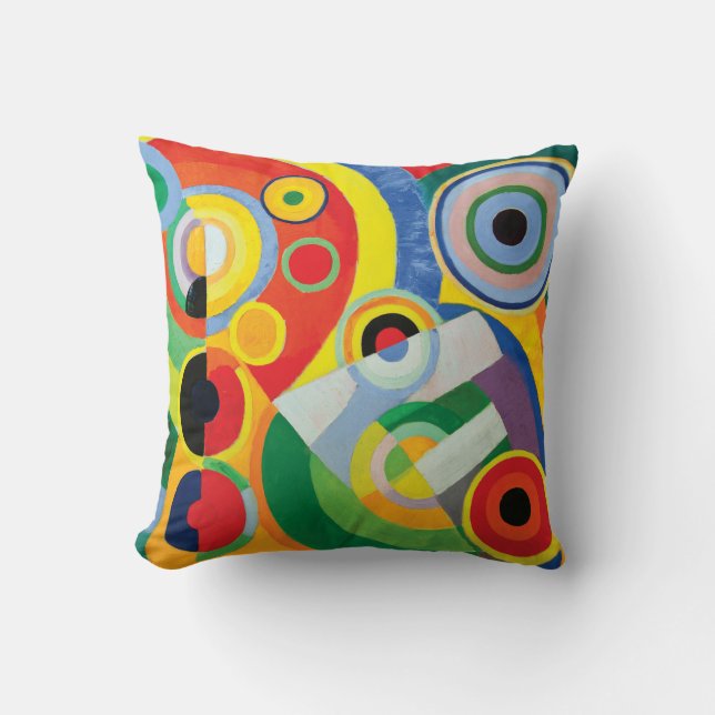 Coussin Rythme Joie de Vivre par Robert Delaunay (Recto)