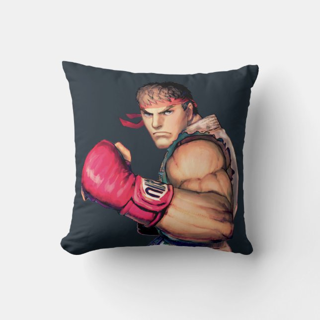Coussin Ryu avec le poing augmenté (Recto)