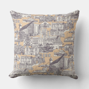 Coussin Sable de mulet Falmouth toile