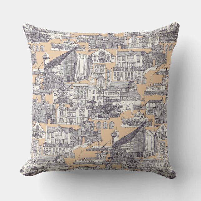 Coussin Sable de mulet Falmouth toile (Recto)