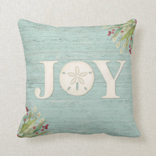 Coussin Sable de plage côtière Dollar Noël Joie