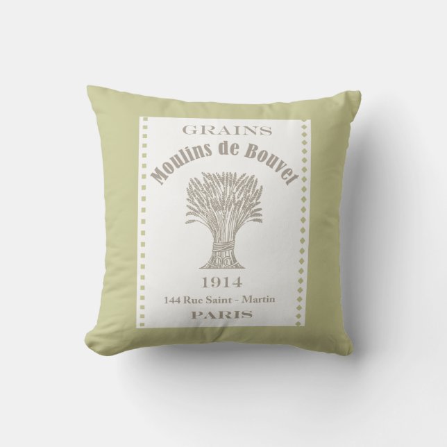 Coussin Sac à céréales Moulin de Bouvet (Recto)