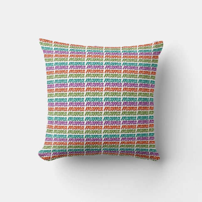 Coussin Sac cadeau coloré Mama (Recto)