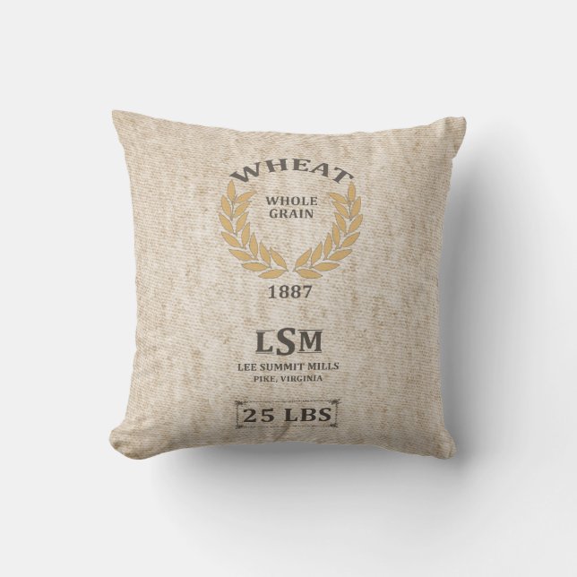 Coussin Sac vintage à blé (Recto)