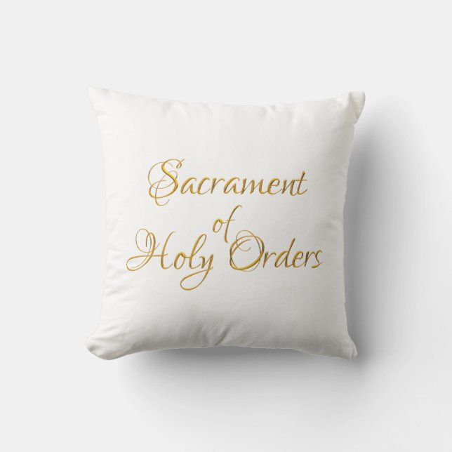 Coussin Sacrament de l'Ordre des Saints Ordres Golden 3D L (Recto)