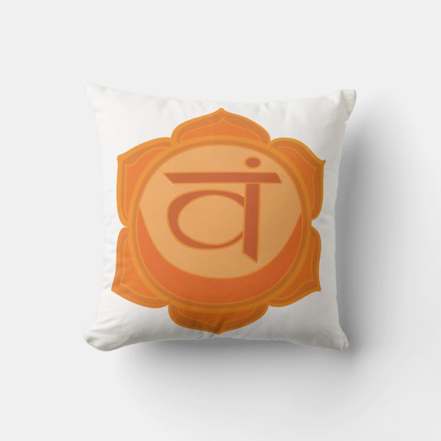 Coussin sacré orange de Svadhisthana Chakra (Recto)