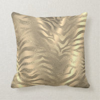 Safari African Gold Glam Zebra Animal Skin Sepia