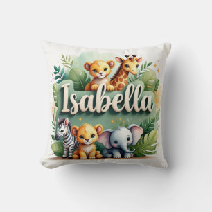 Coussin Safari Aventure Isabella Jeu d'oreiller