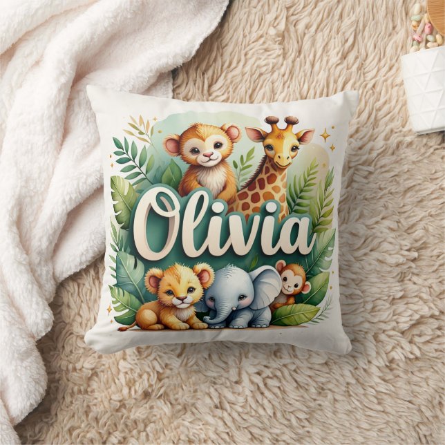 Coussin Safari aventure Olivia Jeu d'oreiller (Couverture)