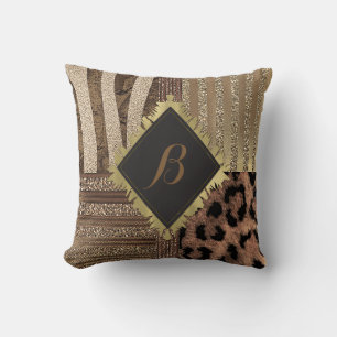 Coussin Safari Chic Jungle Glam Moderne Félin Féminin