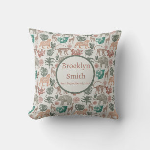 Coussin Safari personnalisé Boho Jungle