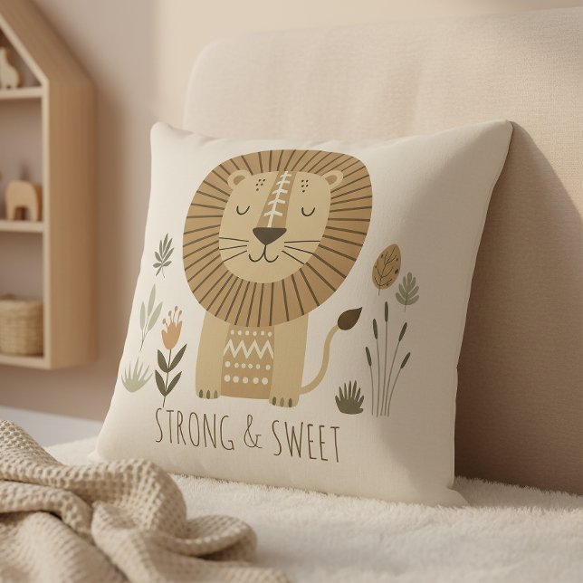 Coussin Safari Portrait Lion Ivory ID1264 (Créateur téléchargé)