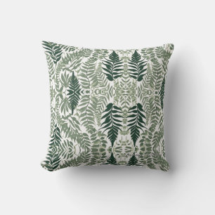 Coussin Sage Green Floral Élégant