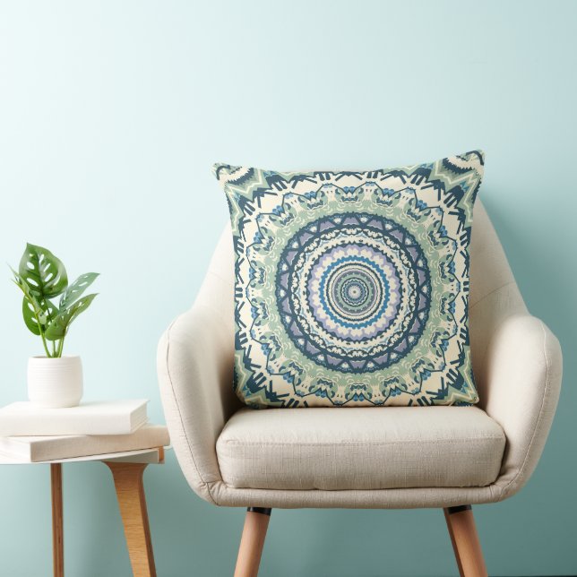 Coussin Sage Lavender Mandala (Chaise)