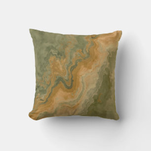 Coussin Sage Olive Green Mustard Yellow Imprimer 16"