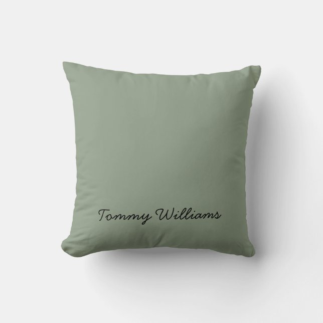 Coussin Sage Vert minimaliste Professionnel Simple (Recto)
