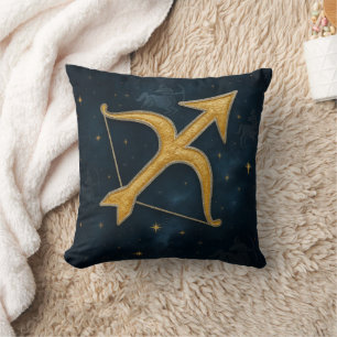 Coussin Sagittaire Cosmique Archer Or Chimeur Zodiac