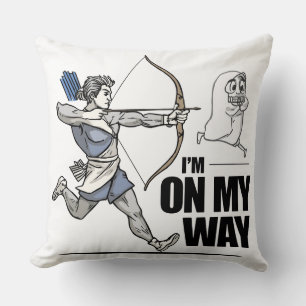 Coussin Sagittaire Je Suis En Route Archer Drôle Zodiaque