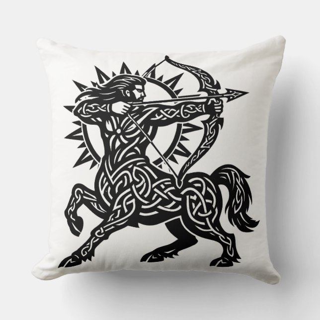 Coussin Sagittaire — L'Archer par BurnsInHell (Recto)
