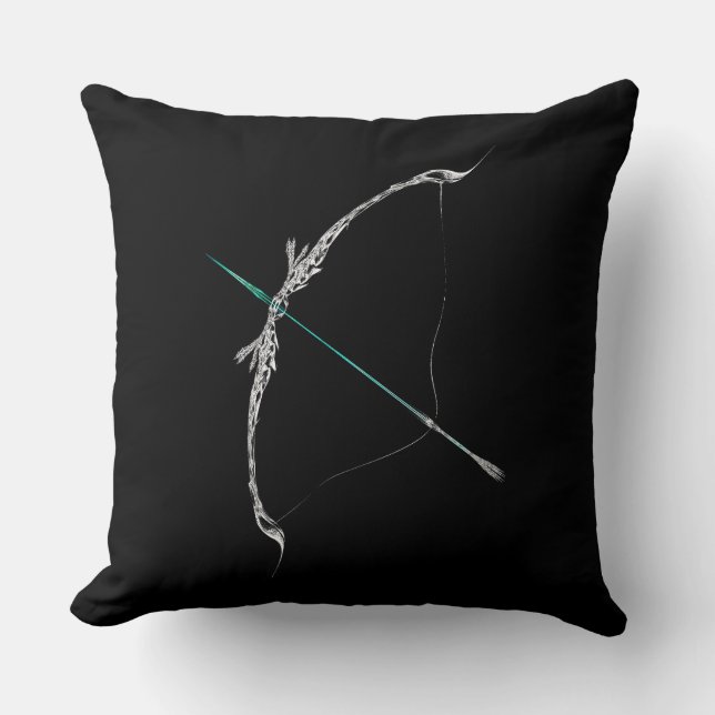 Coussin Sagittarius – Minimalist Zodiac Decorative Pillow (Recto)