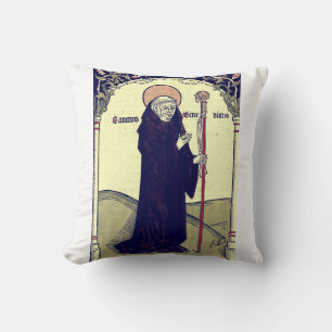 Coussin Saint Benoît de Nursie Patron de l'Europe Catholiq