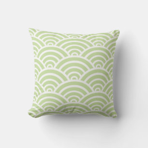 Coussin Saint-Jacques vert et blanc