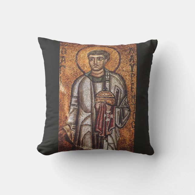 Coussin Saint-Laurent le martyr (Recto)