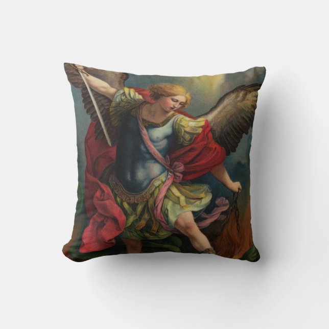 Coussin Saint Michael l'Archange Jeu d'Oreiller (Recto)