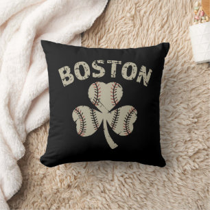 Coussin Saint-Patrick vintage de Boston trèfle irlandais
