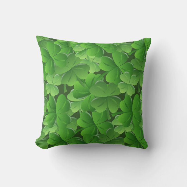 Coussin Saint Patricks Day Four Leaf Clover Irish (Recto)