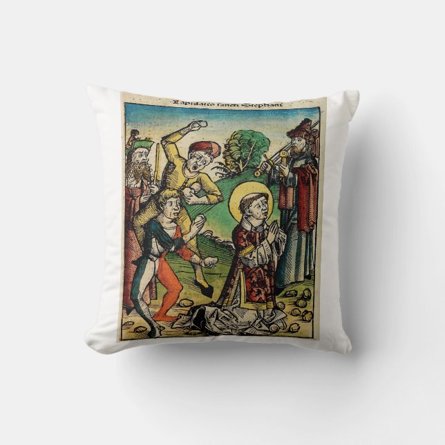 Coussin Saint Stephen Protomartyr Premier martyr (Recto)