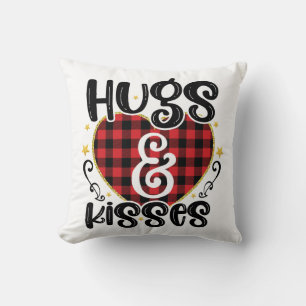 Coussin Saint-Valentin câlins et bisous