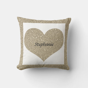 Coussin Saint Valentin Coeur Monogramme Parties scintillan
