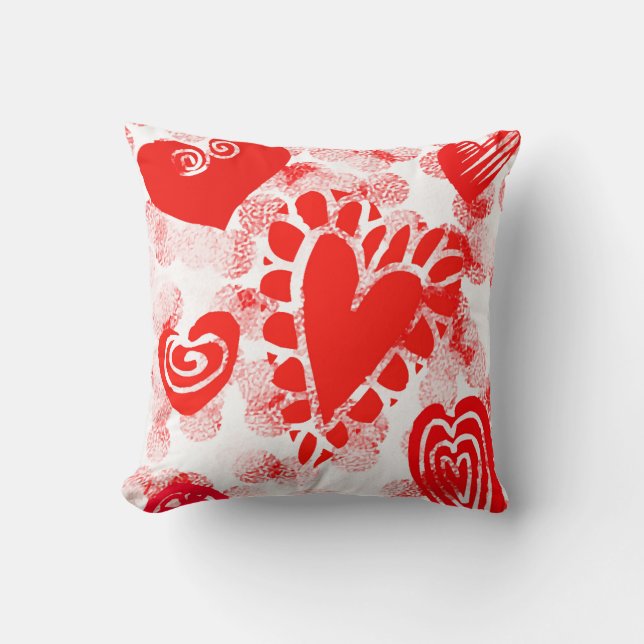 Coussin Saint-Valentin Coeurs Vacances Jeu d'oreiller (Recto)
