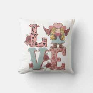 Coussin Saint Valentin Cowgirl Love