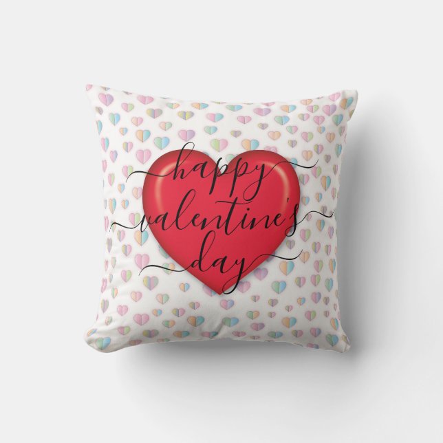 Coussin Saint Valentin minimaliste Joyeux (Recto)