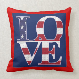 Coussin Saint-Valentin patriotique