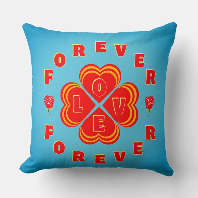 Coussin Saint Valentin pour l'amour (Recto)