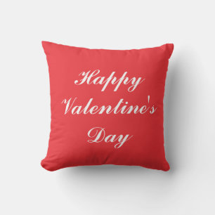 Coussin Saint Valentin Script romantique rouge coloré 2025