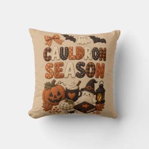 Coussin Saison Chaudron Mignon Fantôme Halloween