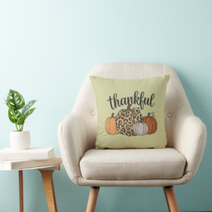 Coussin Saison Citrouille léopard Thanksgiving Halloween a