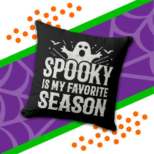 Coussin Saison effrayante Chauves-souris fantômes Joyeux H