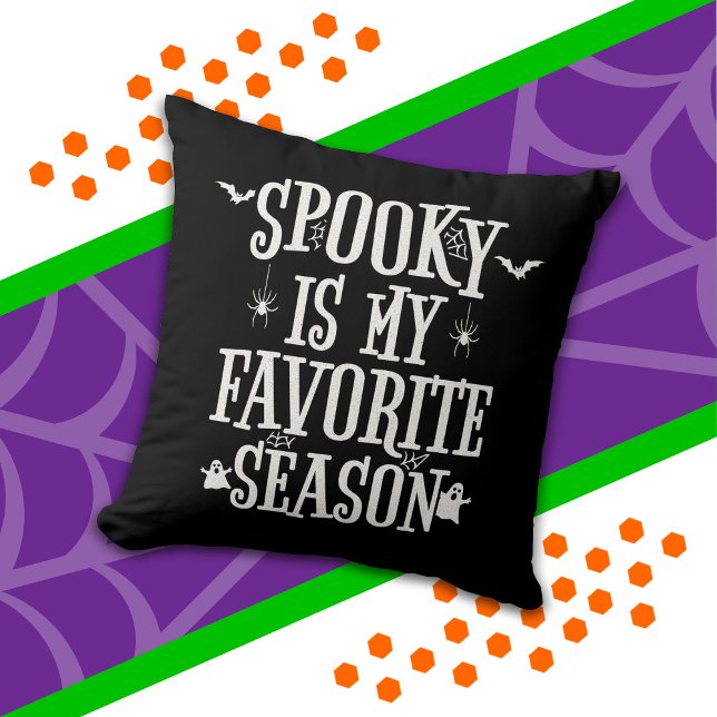 Coussin Saison éffrayante Fantômes Bats Araignées Hallowee (Créateur téléchargé)